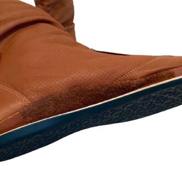 ECCO BROWN BREATHABLE LEATHER PULL ON BOOTIES SIZE 41 - Picture 10 of 16